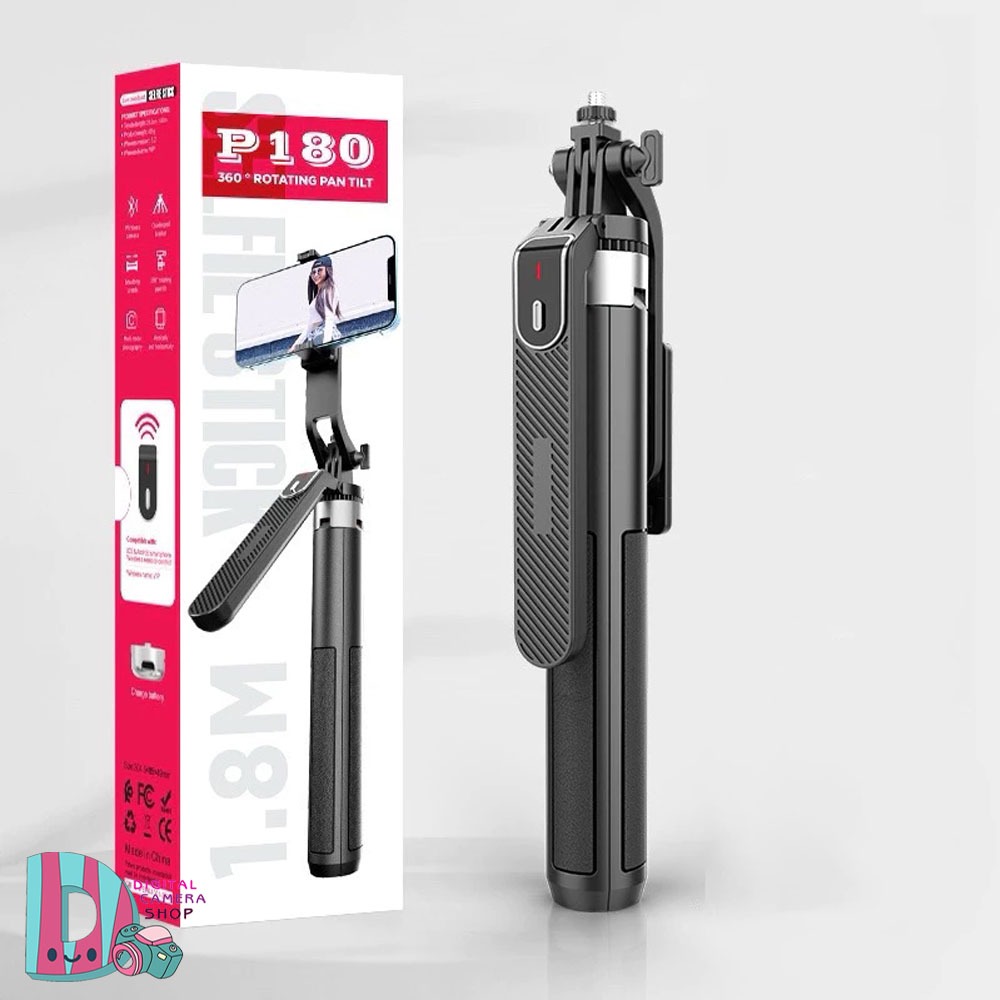 ขาตั้งไม้เซลฟี่  Selfie Stick รุ่น P180 / P320 ยืดได้ ตั้งได้ พร้อมรีโมท พร้อมจัดส่ง