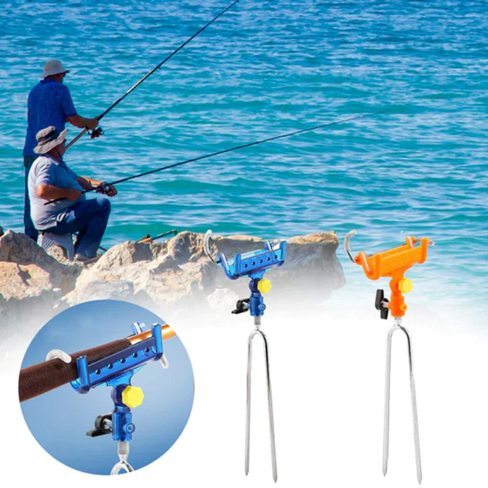 1 PC 360 องศาปรับสแตนเลสตกปลา Rods ผู ้ ถือปลาตกปลา Rack เครื ่ องมืออุปกรณ ์ เสริมสนับสนุน TH