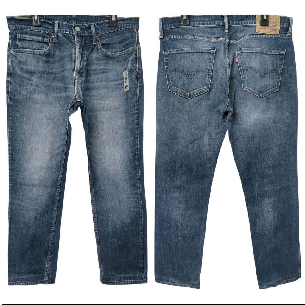 รหัส ก.2883 ลีวาย รุ่น511 เอว35 ยาว39 ปลายขา7.5 ยีนส์ชายมือสอง