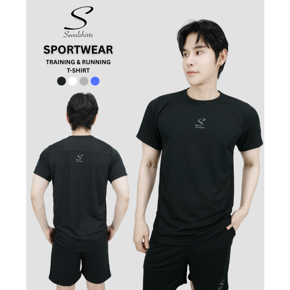 SEOULSHIRTS SPORTWEAR เสื้อกีฬา เสื้อออกกำลังกาย เสื้อวิ่ง ระบายอากาศดี ใส่ได้ทั้งชายหญิง TT101