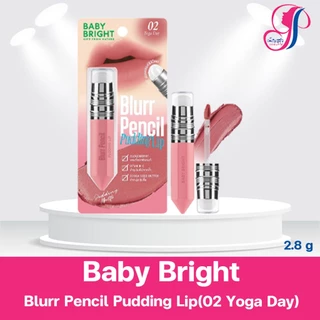 Baby Bright Blurr Pencil Pudding Lip 2.8g. เบบี้ไบร์ท เบลอเพนซิลพุดดิ้งลิป เบลอปากฟุ้งละมุน เกลี่ยง่าย สีชัด ติดทน