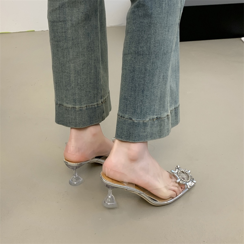 Venalisa สง่างาม คริสตัล ประดับประดา โปร่งใส สายรัด แหลม แล้ว รองเท้าส้นสูงผู้หญิง เหมาะสำหรับงานปาร์ตี้ - รูปที่ 6