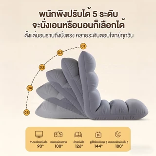 โซฟาญี่ปุ่นนั่งพื้น รุ่นทาทามิ เก้าอี้ปรับระดับ ปรับนอน พับได้ เบาะรองนั่ง