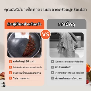 (1ห่อ 80แผ่น) ทิชชู่เปียกสำหรับห้องครัว เช็ดคราบมัน สะอาดจริงไม่ทิ้งคราบมัน ผ้าเช็ดทำความสะอาดในครัว
