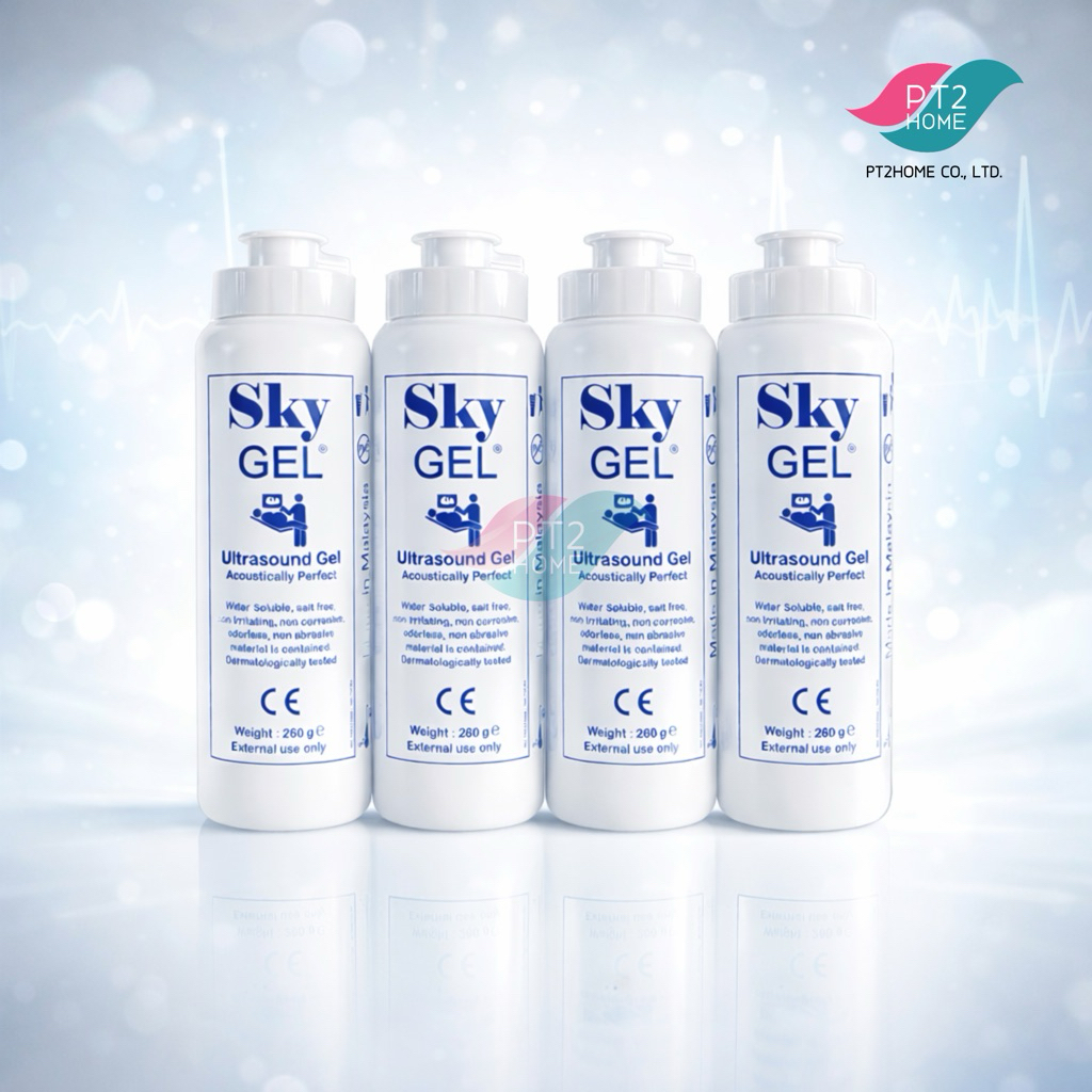 Set  M เจลอัลตราซาวด์ 260 กรัม x4 ขวด มาตรฐานเยอรมัน อ่อนโยน กายภาพบำบัด ถนอมหัวเครื่อง ผ่านการทดสอบ