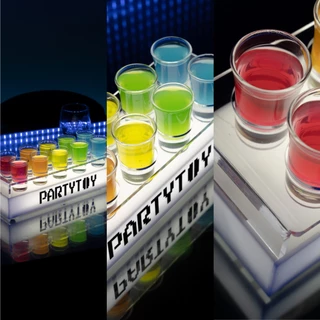 ถาดวางแก้วช็อต 6,10,12 ช๊อต LED ที่วางแก้วค็อกเทล PT003 สําหรับปาร์ตี้shot‼️