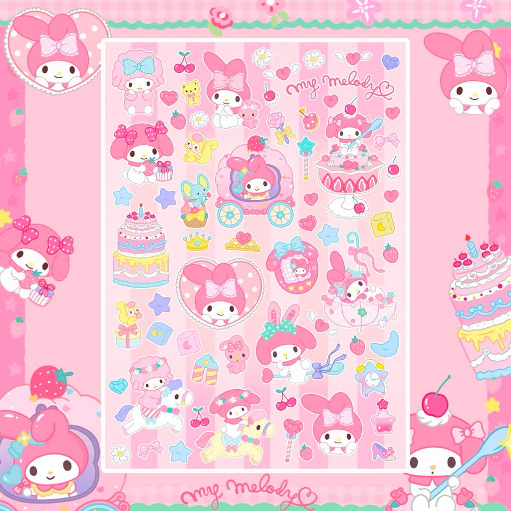 Sticker PVC Dicut A6 __________ My melody🎵