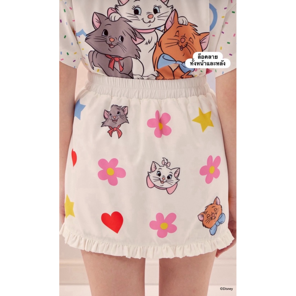(✨New✨) ไซส์ S 🎀🎨🐱Sweet City Skort It’s Time To Happy Aristocats