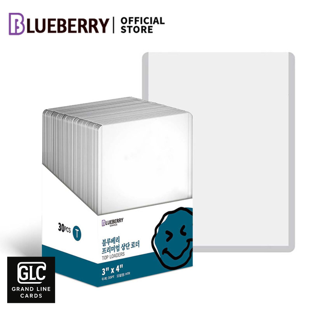 Blueberry Toploader ขายแยกชิ้น สำหรับการ์ดสะสม ขนาด 3"x4" โปร่งใส(Classic)