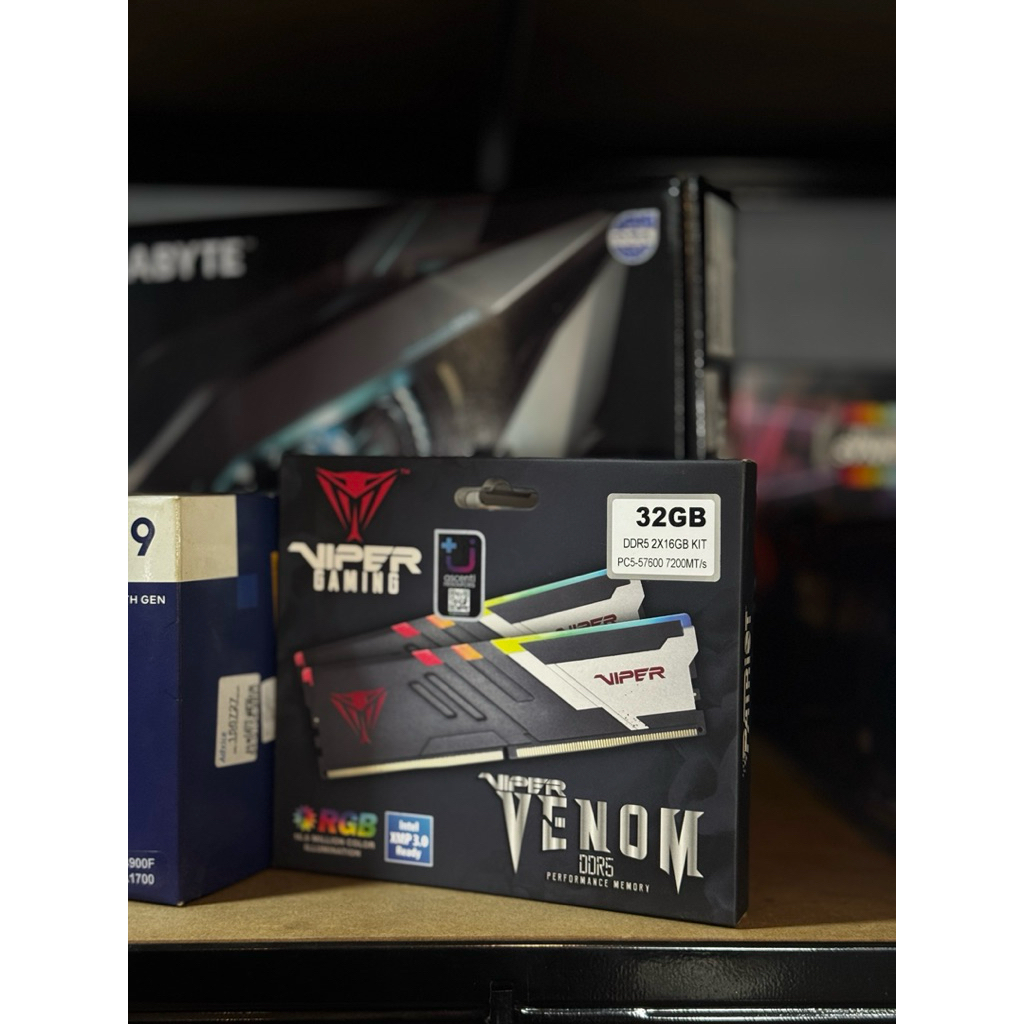 32GB (16GBx2) DDR5 7200MHz RAM (หน่วยความจำ) PATRIOT VIPER VENOM RGB DDR5 (สินค้าครบกล่อง มีของพร้อม