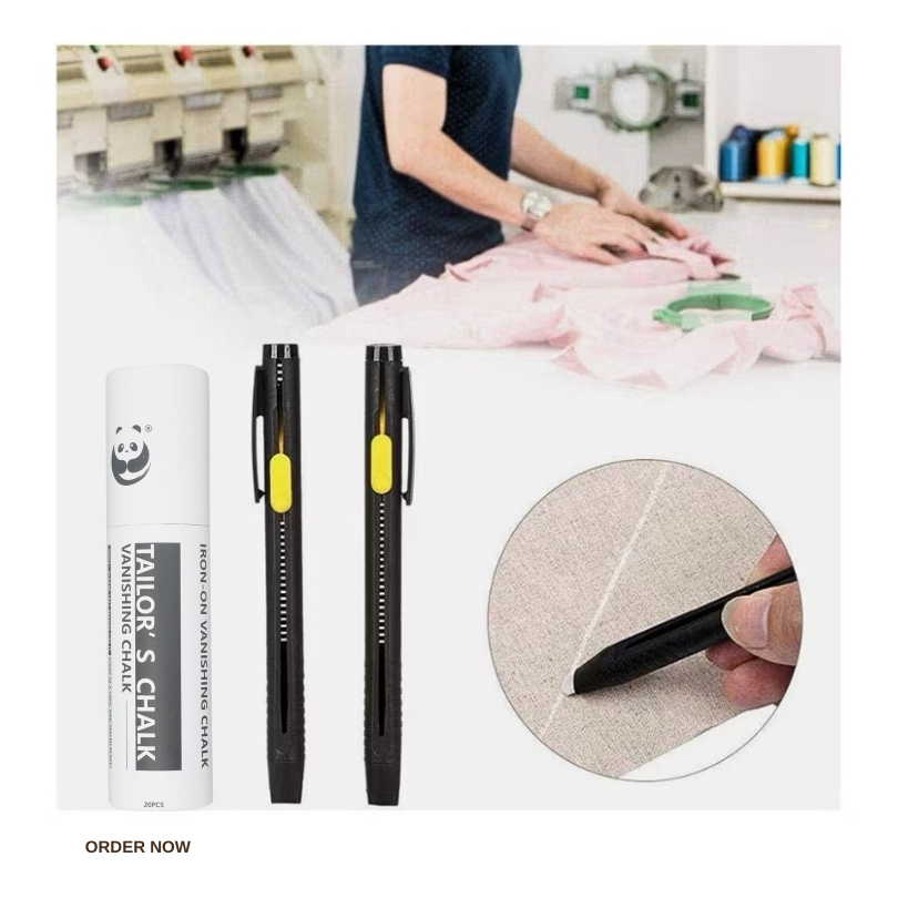ปากกาชอล์ค ขีดผ้า Tailor Chalk ปากกาเขียนผ้า สำหรับงานตัดเย็บ งานเย็บผ้า งานฝีมือ (E071)