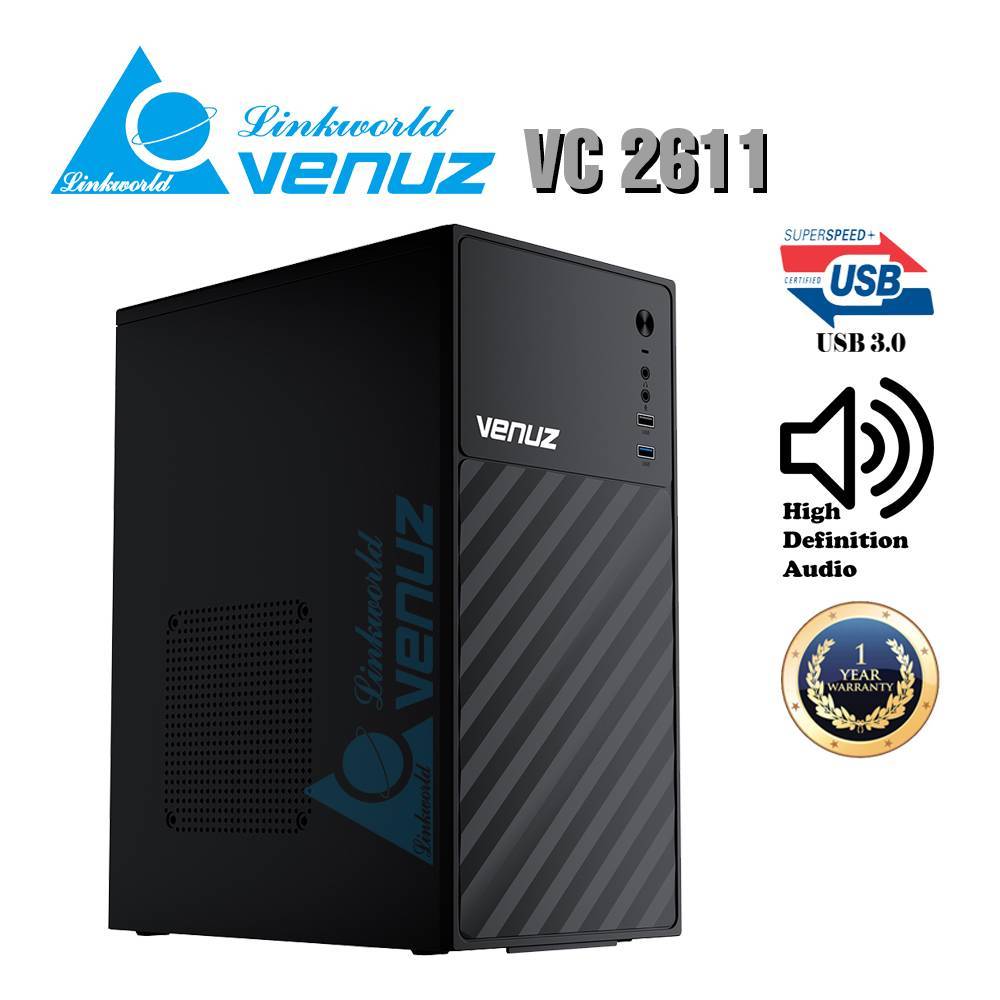 VENUZ micro ATX computer case VC 2611 – Black