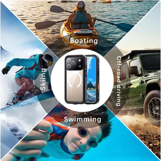 IP68 Caseกันน้ำ+ชาร์จไร้สาย ใช้งานได้อย่างต่อเนื่อง สินค้ามาใหม่สีดำ กันกระแทก สินค้ามีพร้อมส่ง