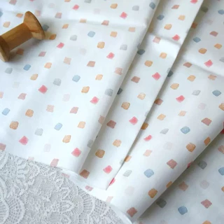 ผ้า cotton 100% หน้ากว้าง 64“(160cm.) วัดครั้งละ 1/2 เมตร ตัดยาวต่อเนื่องได้ พร้อมส่ง