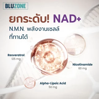 Bluzone NMN + Resveratrol (เอ็นเอ็มเอ็น) 60 แคปซูล