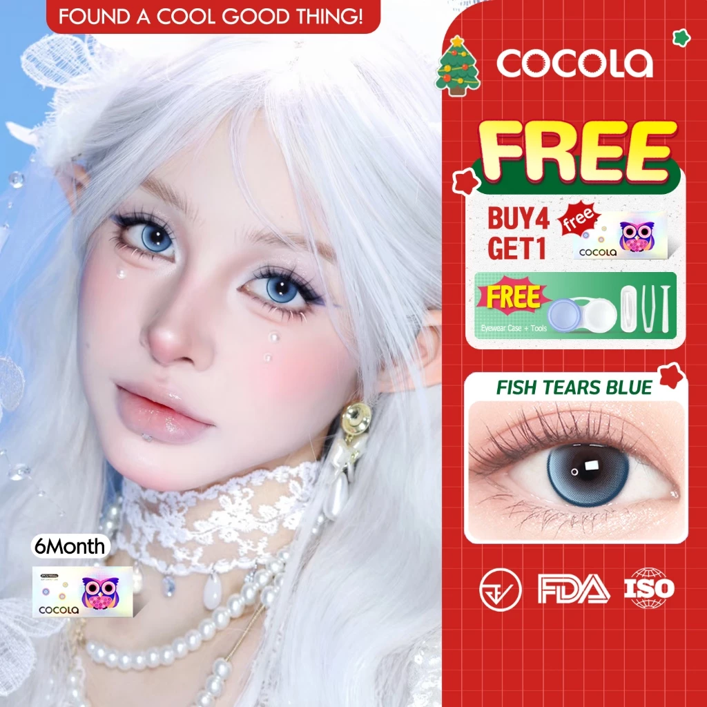 【Buy 5 Get 1 Free】คอนแทคเลนส์สีบลู/ดำ✨ ออกซิเจนสูง+เส้นผ่านศูนย์กลาง14.5mm ใส่สบาย+ออกซิเจนสูง #COCOLALens HC799-3