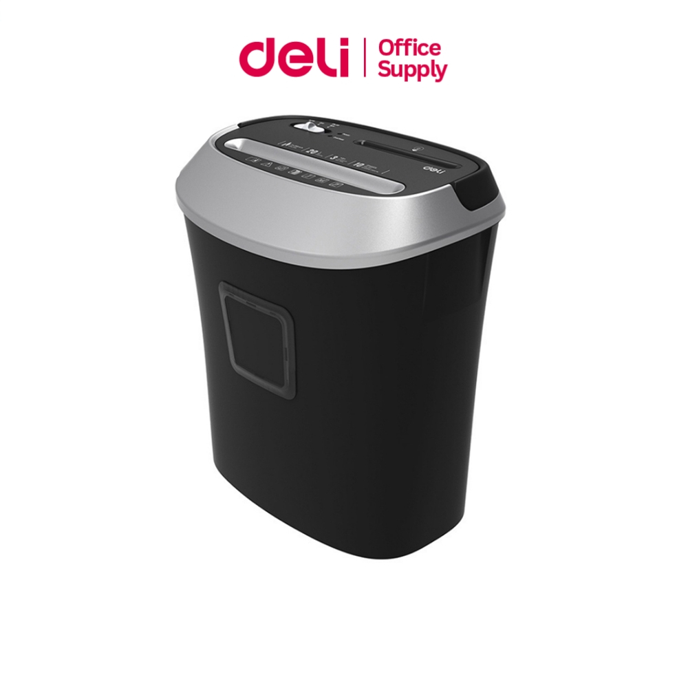 Deli เครื่องทำลายเอกสาร 20 ลิตร เครื่องย่อยกระดาษ A4 ย่อย10 แผ่น เงียบ 80เดซิเบล Paper Shredder