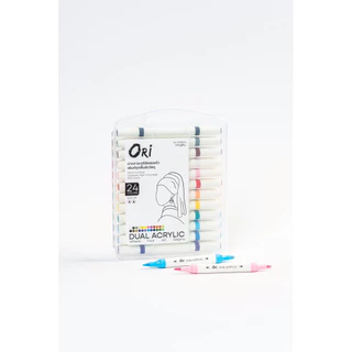 [2หัว] ORI Dual Acrylic ปากกาอะคริลิคโอริ 2 หัวในด้ามเดียว