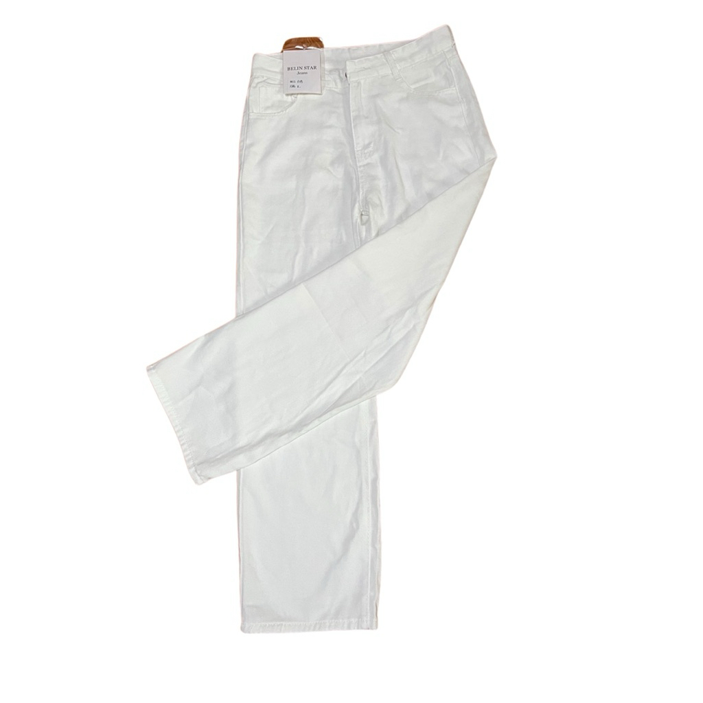 กางเกงยีนส์สีขาว belin star