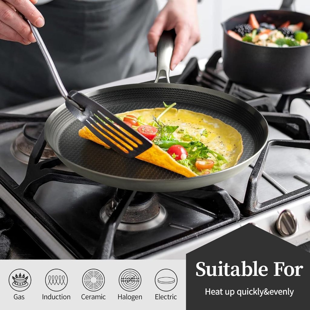 Terra Craft Honeycomb Non-Stick Coating กระทะพิซซ่า - สำหรับทำครีปและพิซซ่า ใช้งานได้กับทุกประเภทเตา ทำความสะอาดง่าย - รูปที่ 6