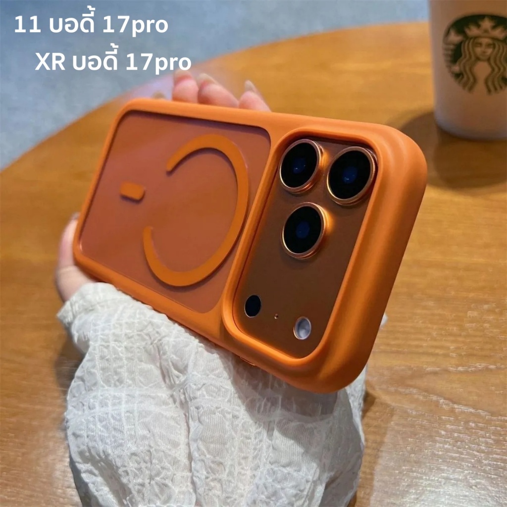 🔥ส่งจากไทย🔥โปร่งใส magnetic เคส for iPhone 11 xr บอดี้ 17pro เคสไอโฟน 11 body 17pro xr บอดี้ 17pro case การป้องกันการตก