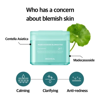 Mediheal Toner Pads (100pads) - Collagen Firming, Madecassoside Blemish, Teatree Acne, Vitamide Brightening, Retinol