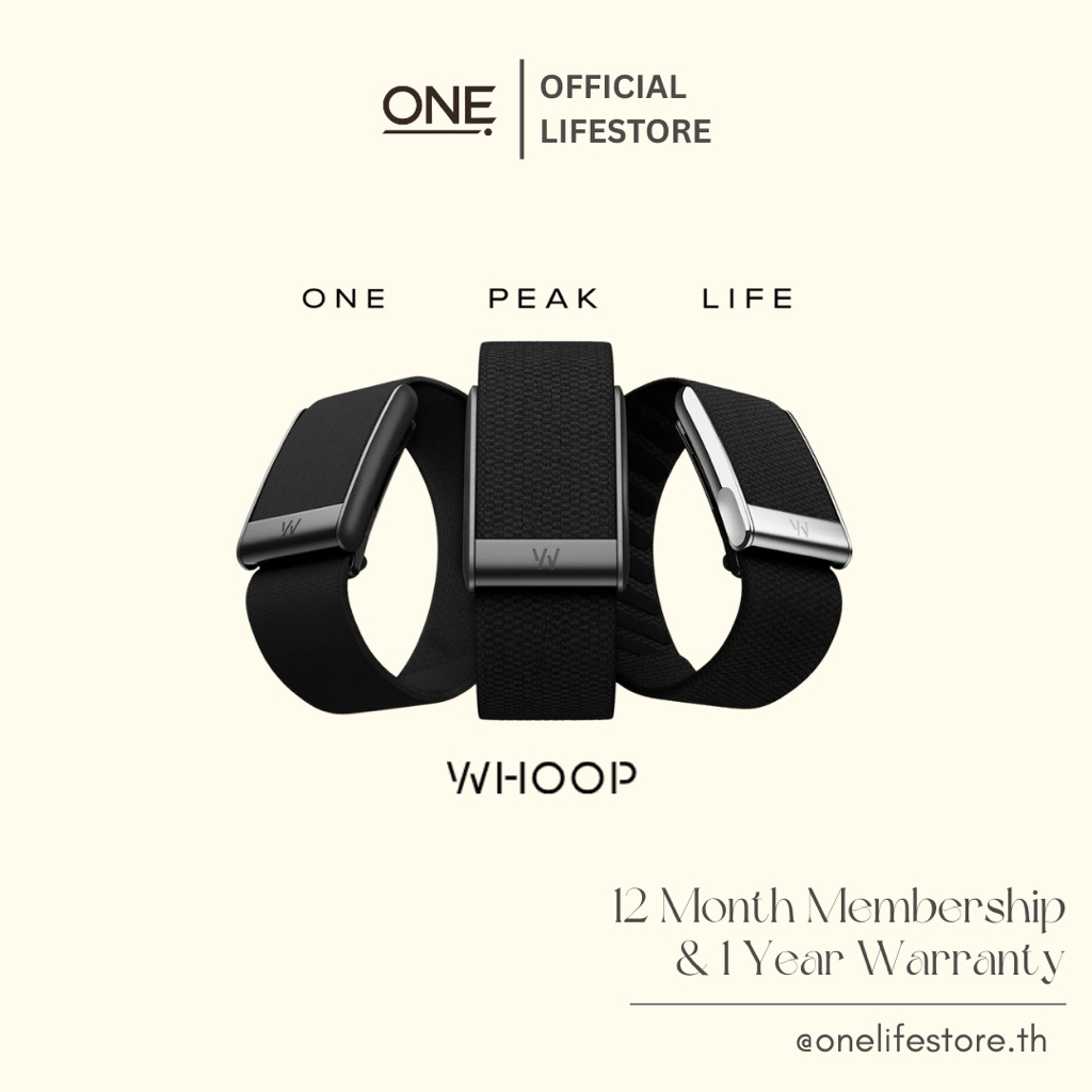 ส่งทันที | WHOOP 5.0 & MG - ONE/PEAK/LIFE - สายรัดข้อมือวัดชีพจรสุดล้ำ (ประกัน 1 ปี + 12-Month Membership)