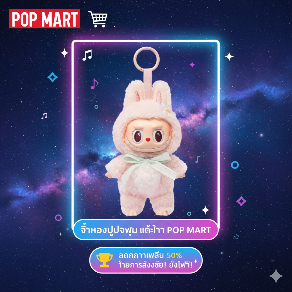 [ของแท้ 100%]POPMART MOKOKO Sweetheart Series - CLOSE TO SWEET Vinyl Plush