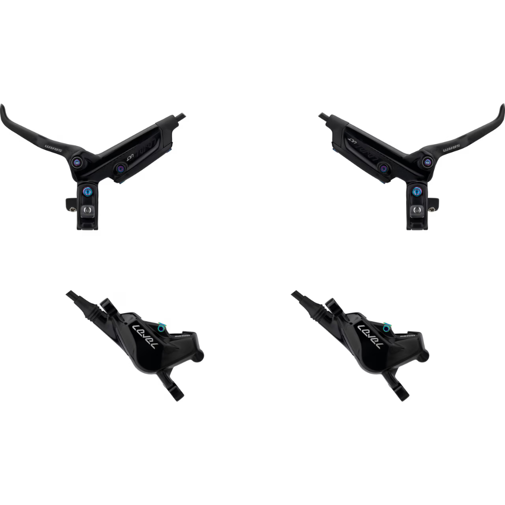 🔥ล็อตสุดท้าย!!! ชุดดิสก์เบรก SRAM LEVEL ULTIMATE Carbon Black Rainbow คู่หน้า+หลัง (FRT 950 / REAR 2000) รุ่น B1 ของแท้