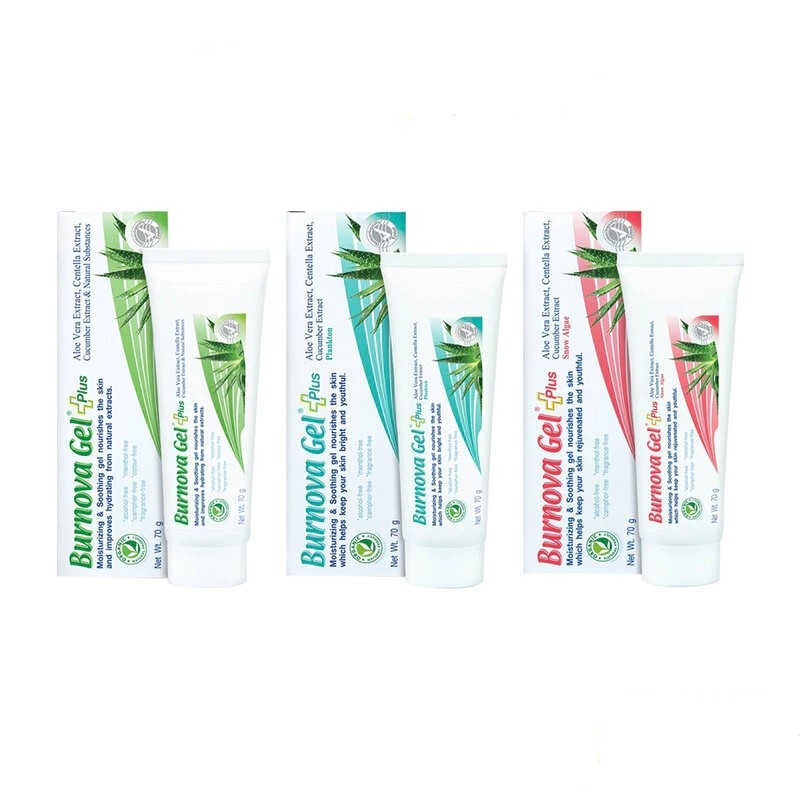 Burnova Gel Plus เบอร์นโนว่า เจลบำรุงผิว 70g (Aloe Vera/Plankton/Snow Algae)