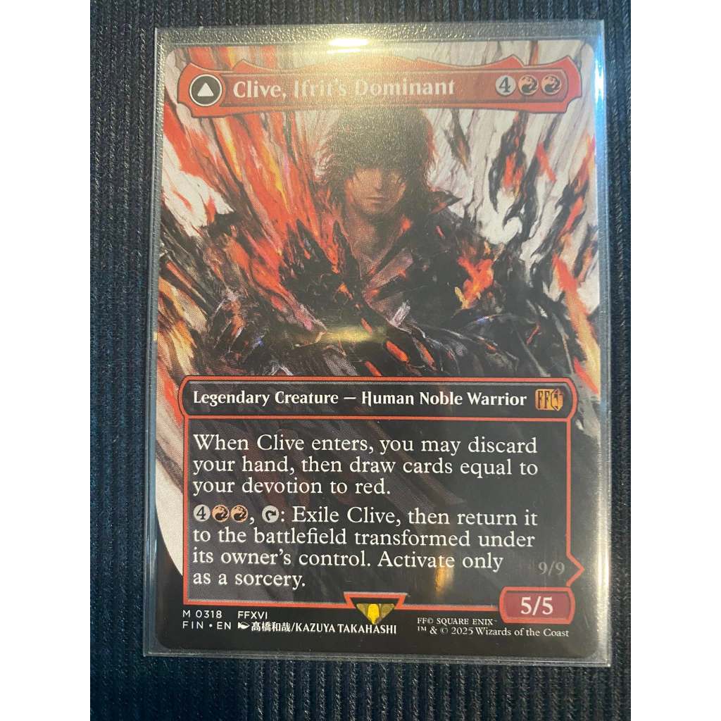 MtG Single Card: Clive, Ifrit's Dominant (Borderless)  Set: FIN  Rarity: Mythic  Collector No. 0318