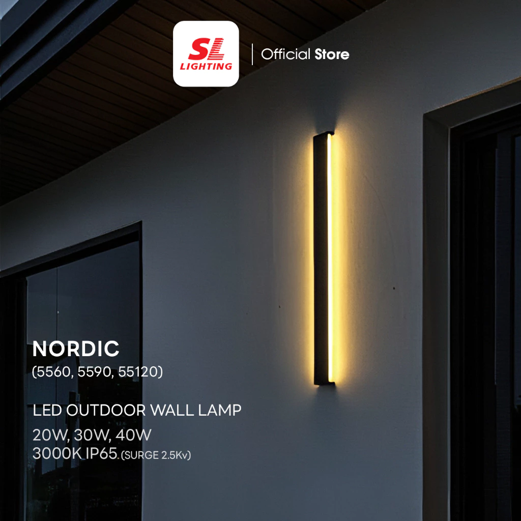 SL LIGHTING | Outdoor Wall Lamp โคมไฟติดผนังภายนอก Nordic Style LED 20W-40W รุ่น 5560, 5590, 55120
