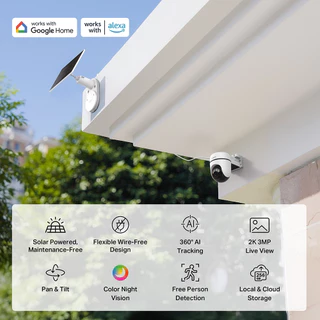 TP-LINK (Tapo C610 KIT) 2K 3MP Solar-Powered Pan/Tilt Security Camera Kit พร้อมแผงโซลาร์