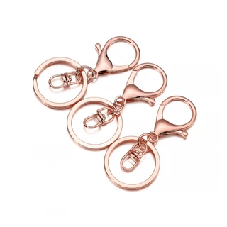 30mm วงกุญแจก้ามปู พวงกุญแจ ที่ห้อยพวงกุญแจ แบบตะขอ สีทอง สีเงิน สําหรับทําเครื่องประดับDIY