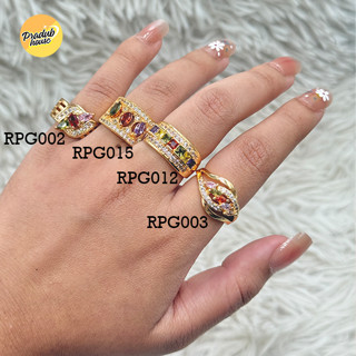 4ลาย จำนวนจำกัดแหวนมณีล้อมเพชร มีหลายแบบสวยๆ แฟชั่นเรียบง่าย…