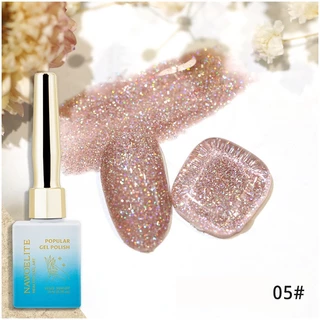 Nawoelite สีแฟลช เจล glitter เจลทาเล็บ 6 สี แสงประกายแวววาวเหมือนผงเพชร สร้างเอฟเฟกต์ไล่สีอ่อน อบด้วยไฟ LED/UV