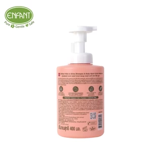 ENFANT (อองฟองต์) Mild & Shine Shampoo & Body Wash Foam Mousse อาบน้ำสระผม มูสโฟม กลิ่นเพียวพีชชี่ สำหรับเด็ก 3 ปีขึ้นไป