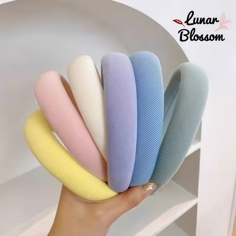 Lunar Blossom🎐🎐ที่คาดผมเก๋ไก๋ เครื่องประดับผมสไตล์เกาหลี ดีไซน์ผ้าทวิลล์ เรียบง่าย ใช้งานได้หลากหลาย จัดส่งรวดเร็ว