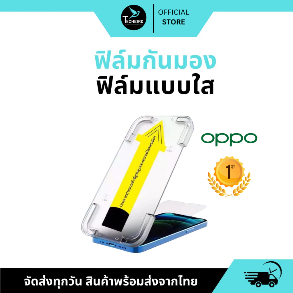 ฟิล์มกันมองกันเสือก เต็มจอแบบเคส สำหรับ OPPO A31/A92020/A52020/A15/A15S/A16/A16K/A77-5G/A57-5G/A17/A17K/A77S/A78/A18/C25