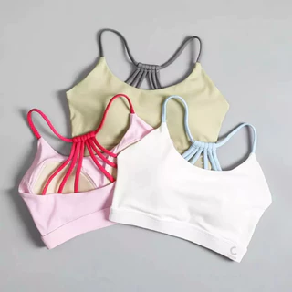 Crassula แท้ สปอร์ตบรา sport bra เสื้ออกกำลังกายสำหรับผู้หญิง มีฟองน้ำในตัว ประชับทรวงอก