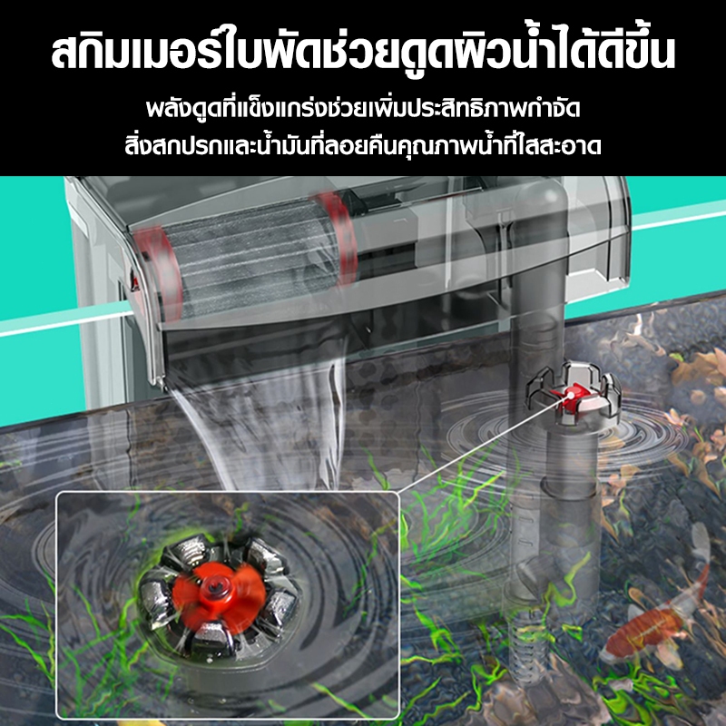 Bonetar กรองแขวนคาร์บอน 3ชั้น รุ่นHF-300/400/500/600 รุ่นใหม่ล่าสุด บังคับกรองถึง ผิวน้ำใสไรน้ำมัน รูปที่ 4