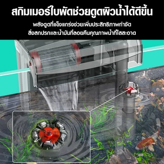 Bonetar กรองแขวนคาร์บอน 3ชั้น รุ่นHF-300/400/500/600 รุ่นใหม่ล่าสุด บังคับกรองถึง ผิวน้ำใสไรน้ำมัน