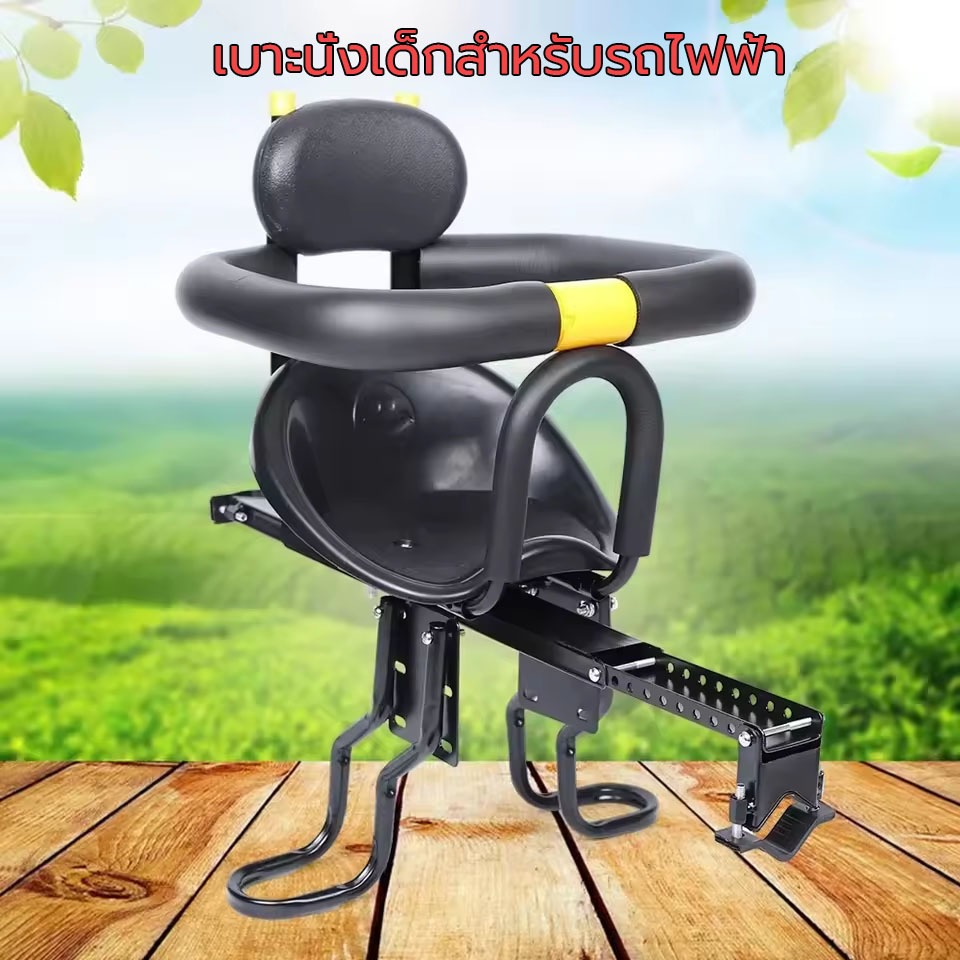 ที่นั่งเด็กจักรยาน ที่นั่งจักรยานด้านหน้าพร้อมแป้นเหยียบ เบาะจักรยานสำหรับจักรยานพับ เด็ก จักรยานเด็กเด็กด้านหน้าที่นั่ง