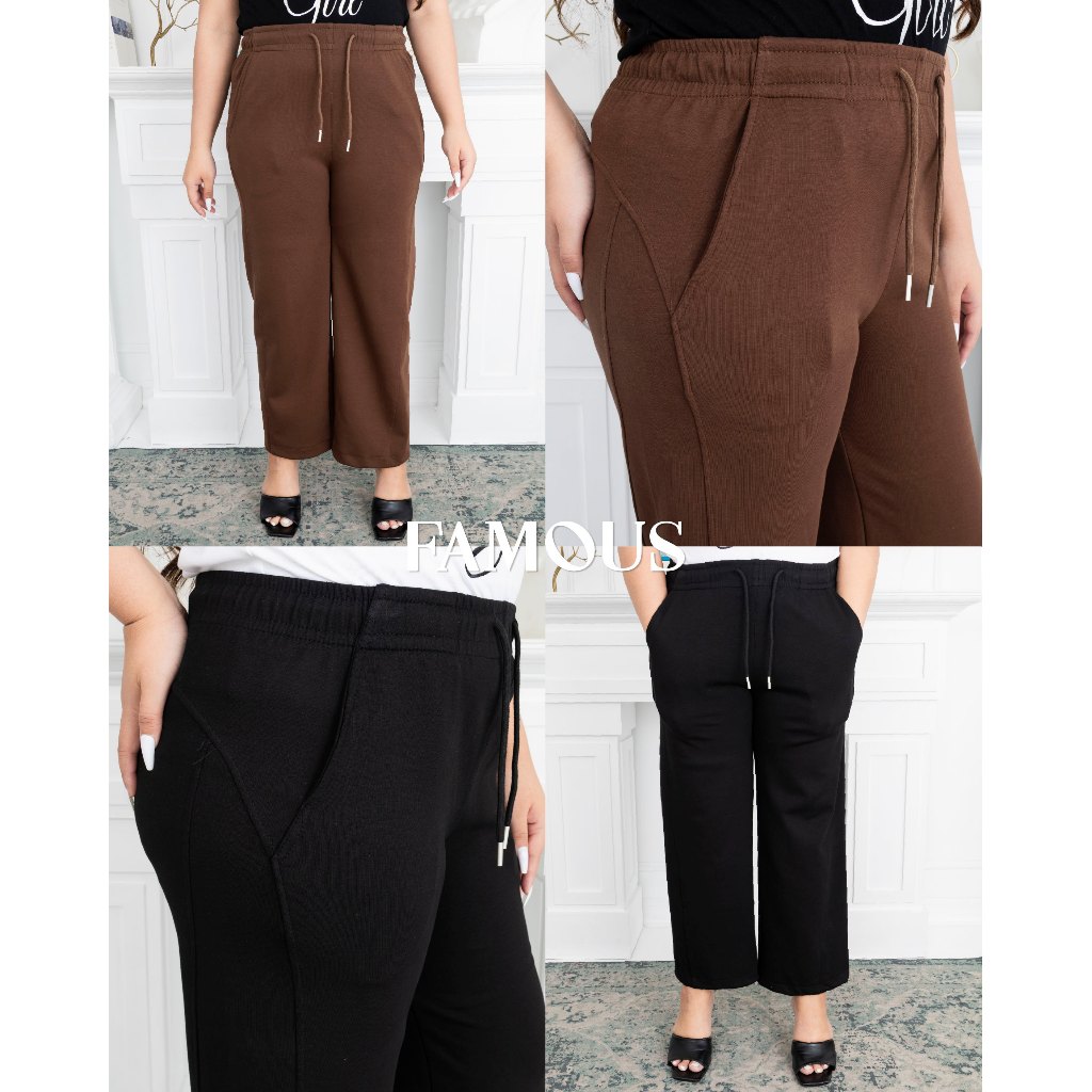 FAMOUS กางเกงวอร์มสีพื้น 797 #FMBL-FK2802