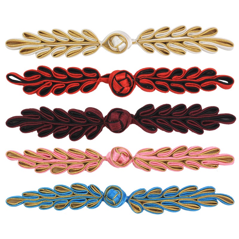 กระดุมจีน กระดุมรูปใบไม้ กระดุมสไตล์จีน กระดุมถัก กระดุมจีนแฮนด์เมด เครื่องประดับตกแต่งชุดกี่เพ้าและชุดฮั่นฝู - รูปที่ 2