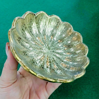 ถ้วยน้ำจิ้ม 5 นิ้ว ถ้วยรูปดอกไม้ ถ้วยลายสีทอง ถ้วยราคาถูก ถ้…