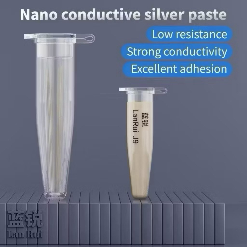 Lanrui J9 Nano Conductive Silver Paste Low สําหรับโทรศัพท์ IPhone Android สีเขียวหน้าจอสีเหลือง Fix เครื่องมือ-sz