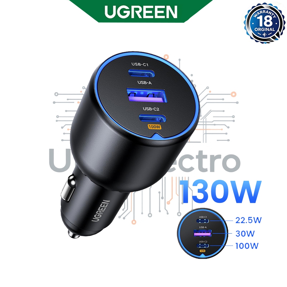 UGREEN 130W USB C Car Charger Type C Car Charger