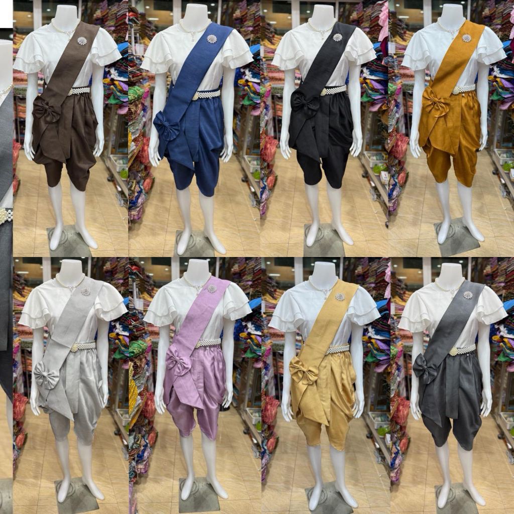 ชุดเซ็ทโจงกระเบน+ผ้าคาดโบว์สำเร็จ โทนสีตุ่น + เสื้อแขนกระดิ่ง  สามารถเลือกซื้อแยกได้จ้าาา✨🏵️👩🏻