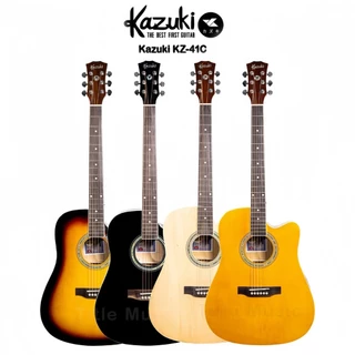 Kazuki kz41c กีต้าร์โปร่ง41นิ้ว เสียงดี รับประกันการขนส่งให้ แถมฟรีอุปกรณ์ บริการหลังการขายดีเยี่ยม